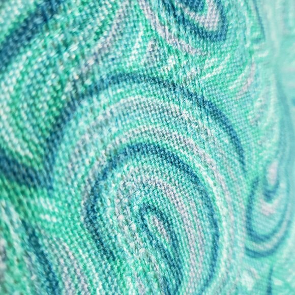 Hand made Vintage Bright Blue Paisley Blouse Top - Picture 5 of 13